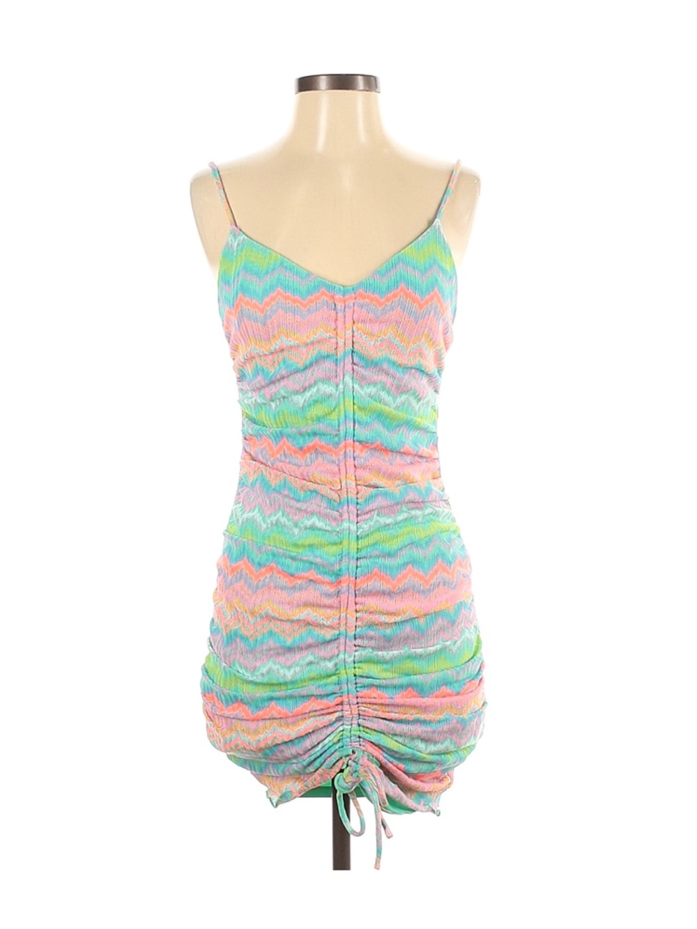 Lovers + friends colorful zig zag knit mini dress small